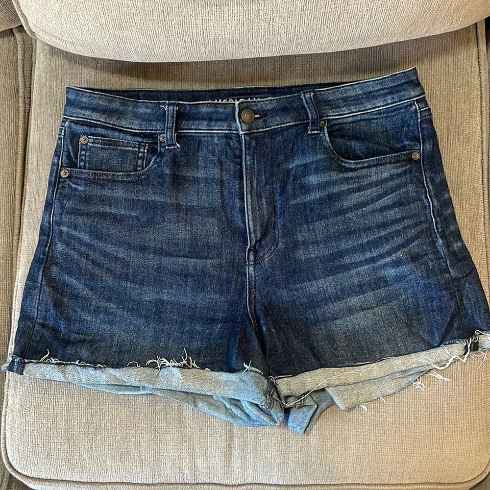 American eagle super high rise Jean shorts